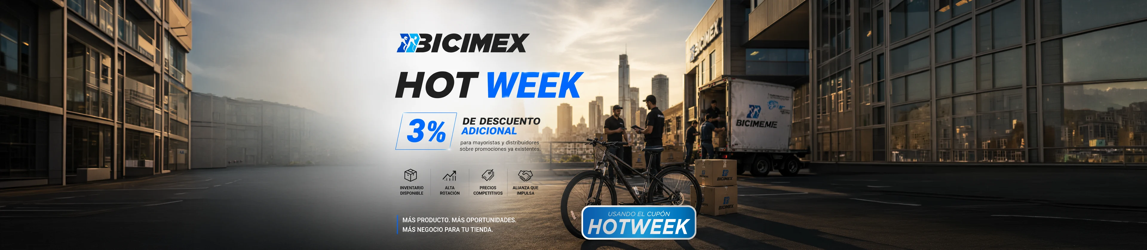HOTWEEK Bicimex 3% de descuento adicional